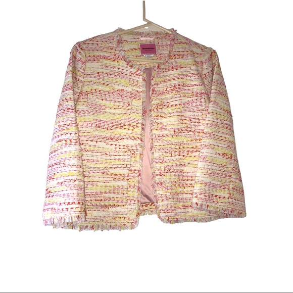 Kate spade New York Tweed Open Front Blazer Jacket, Size 10 - Picture 7 of 15